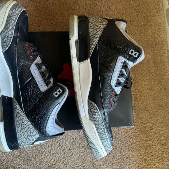 Size 14 - Nike Air Jordan 3 Retro OG Black Cement Fire Red Grey  854262-001 main image 10